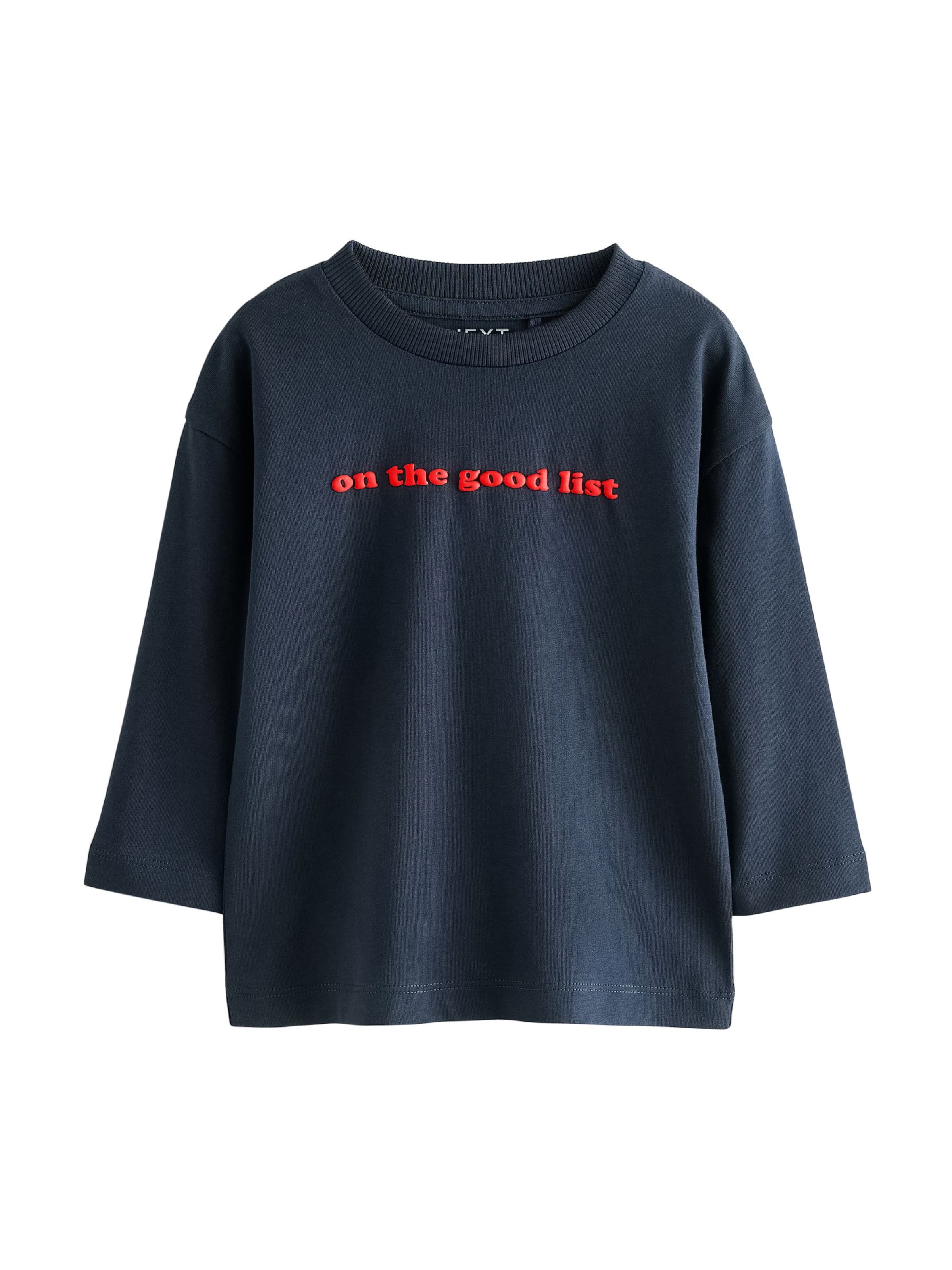 T-Shirt Next en bleu : devant