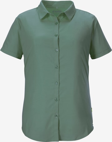 KILLTEC Athletic Button Up Shirt in Green: front