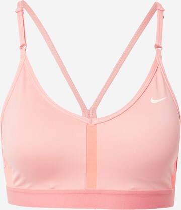 NIKE Bustier Sport-BH in Pink: predná strana