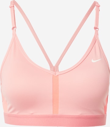 Soutien-gorge de sport NIKE en rose : devant