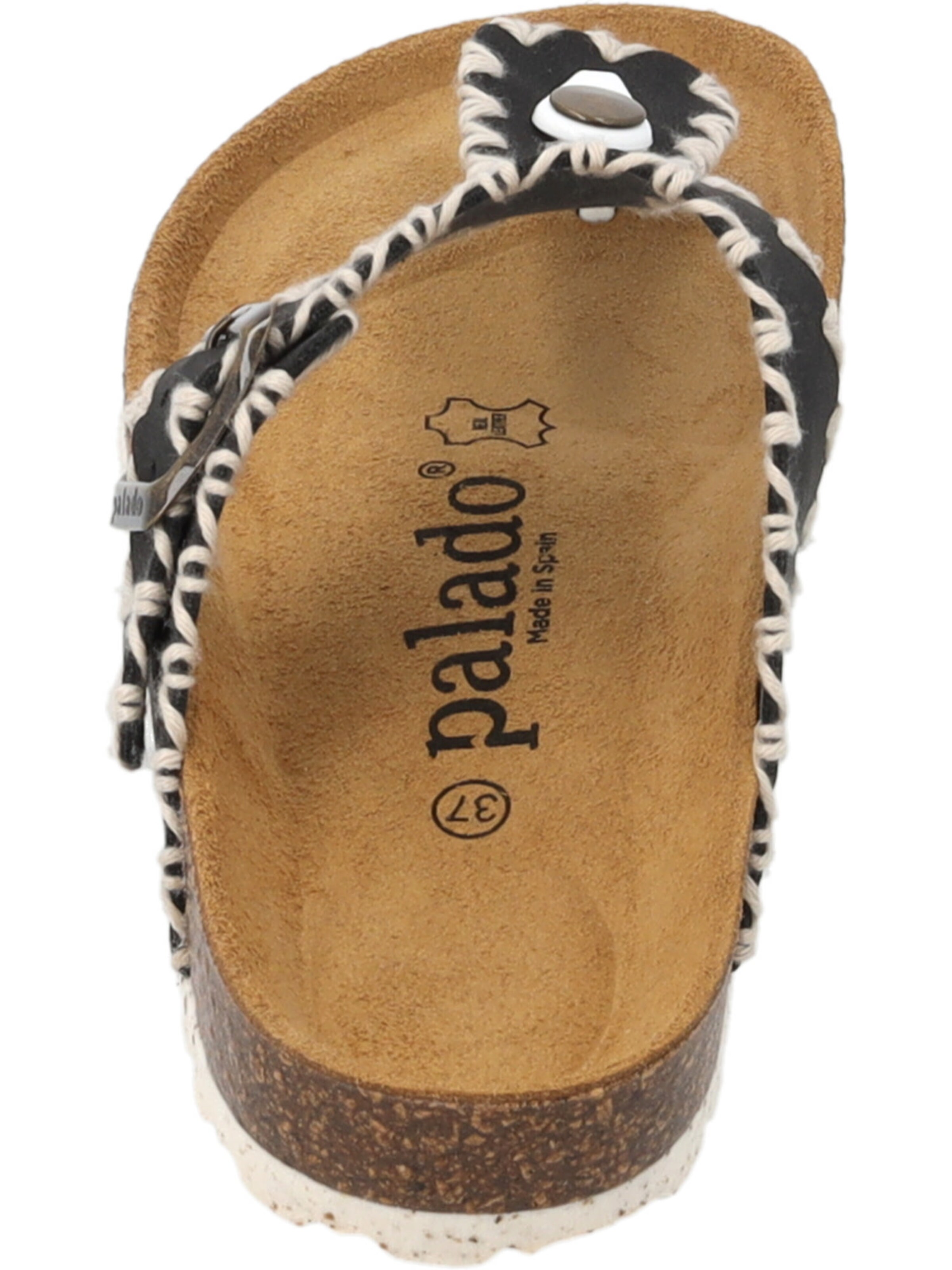 Palado T-bar sandals 'Palado Kos Stitch' in Black