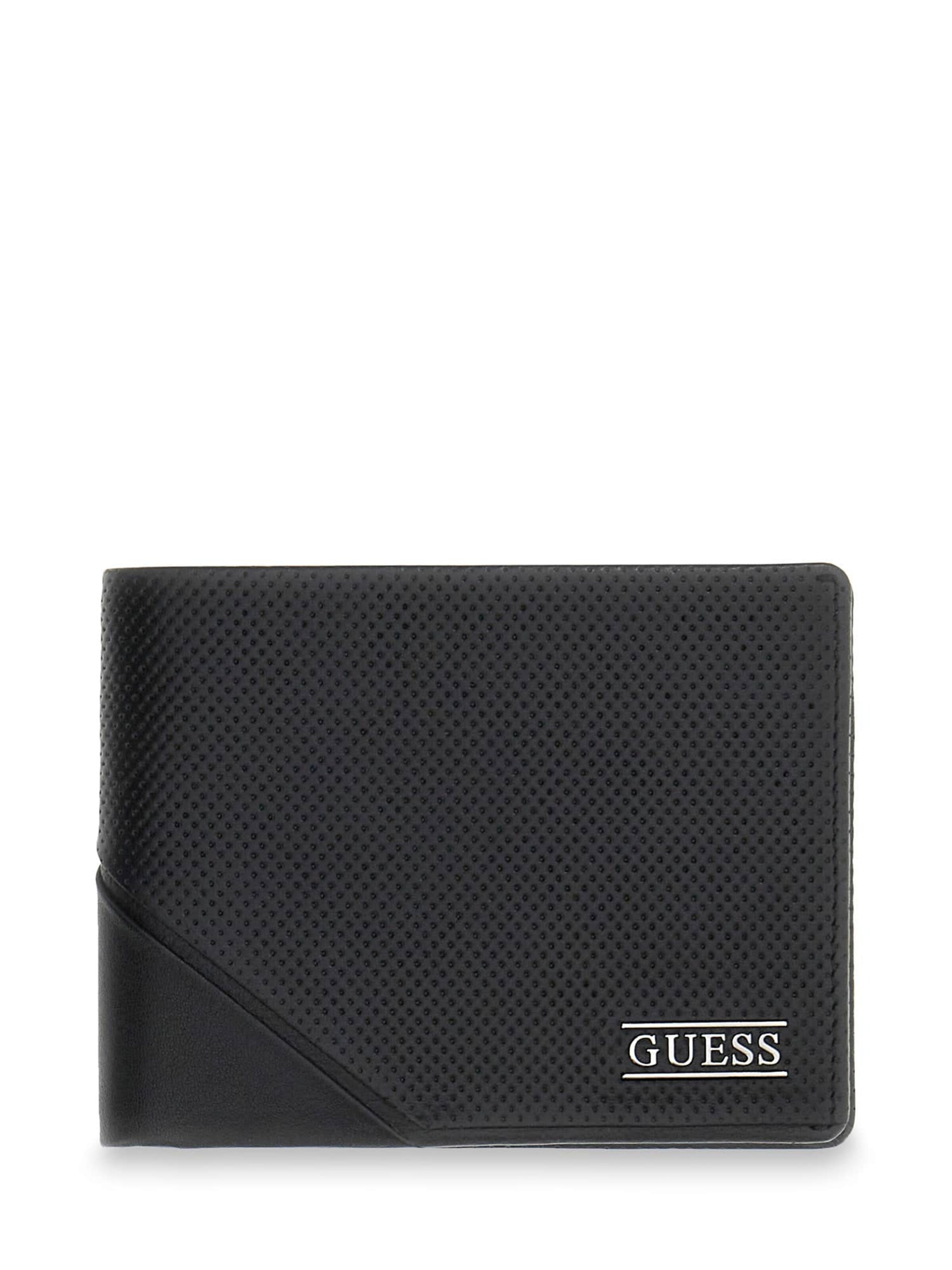 GUESS Wallet 'Boston' in Black: front