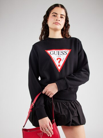 GUESS - Sweatshirt em preto: frente