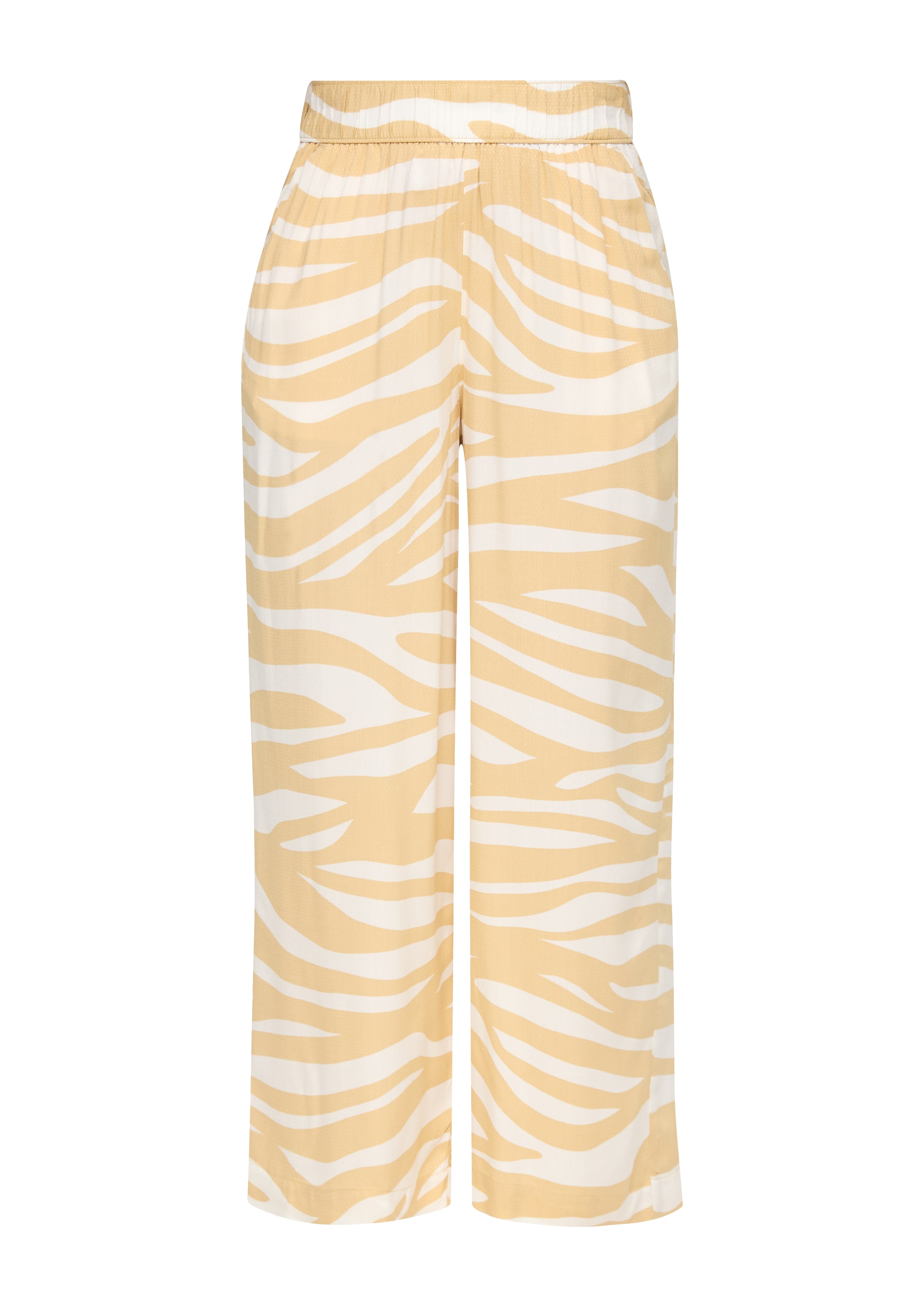 s.Oliver Wide Leg Hose in Beige: Vorderseite