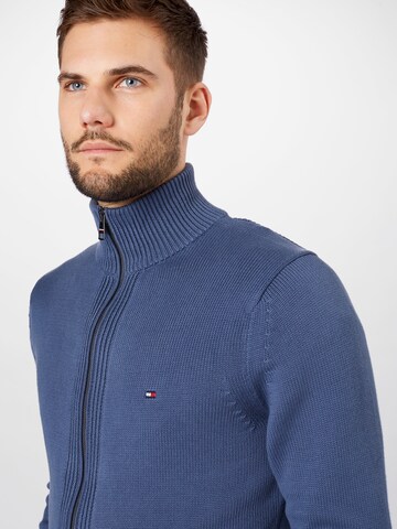 TOMMY HILFIGER Regular Fit Strickjacke in Blau