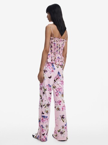 Desigual Расклешенный Штаны в Ярко-розовый