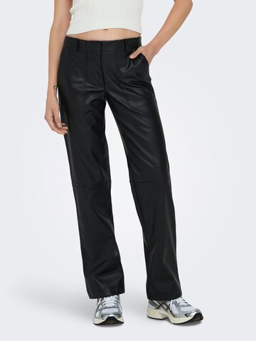 Regular Pantalon 'IDINA' ONLY en noir : devant