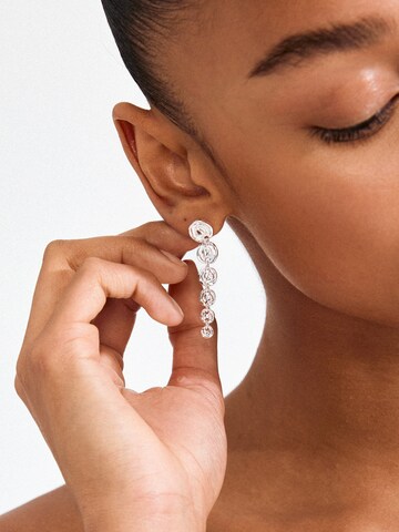 Pilgrim Náušnice 'Air' – stříbrná