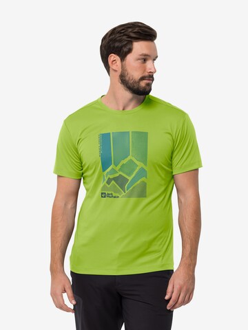 JACK WOLFSKIN Funkčné tričko - Zelená: predná strana