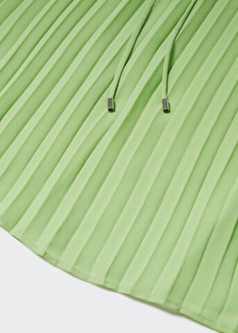 MANGO Bluzka 'Plis' w kolorze zielony