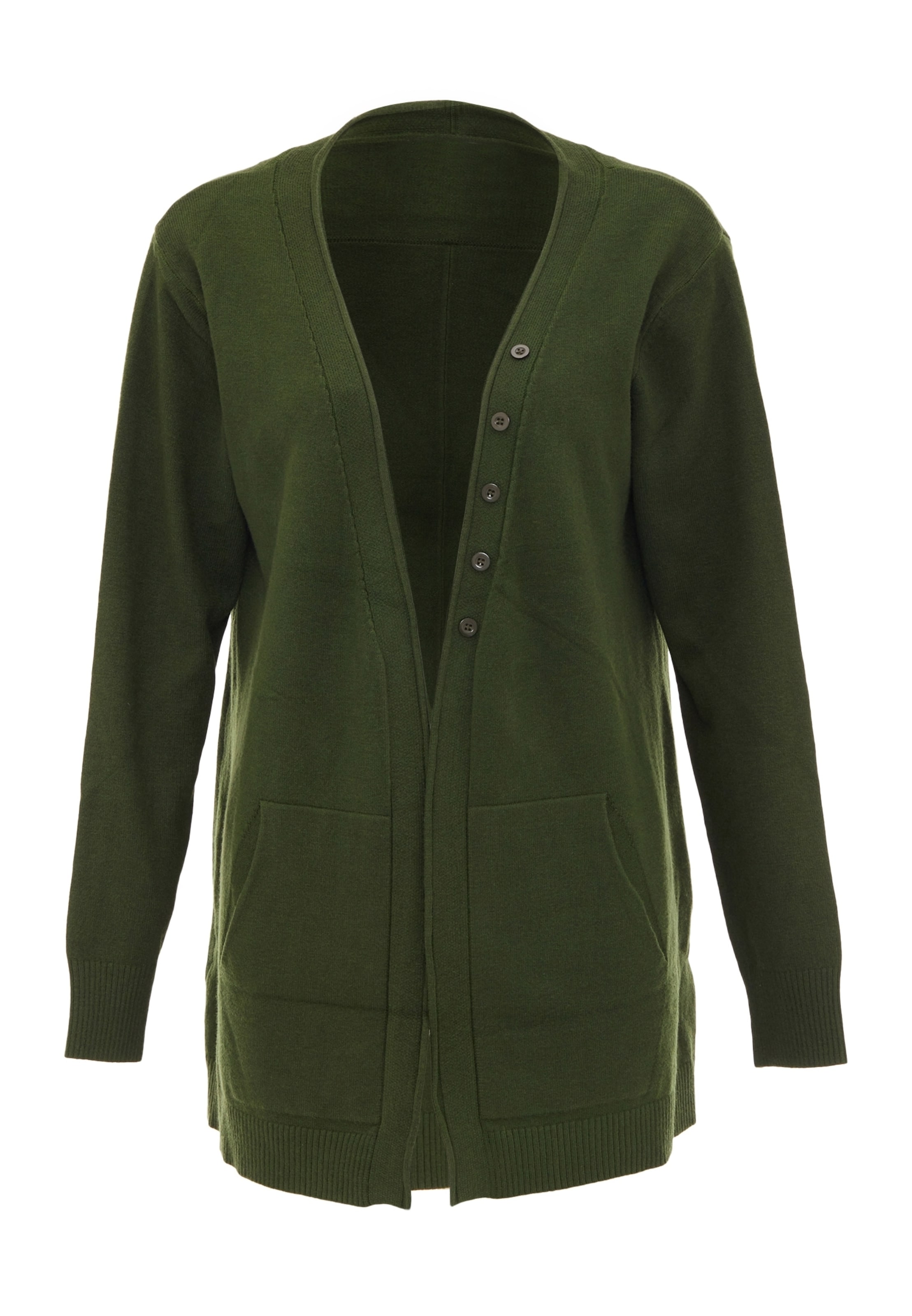 BLONDA Πλεκτή ζακέτα σε πράσινο: μπροστά