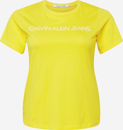 Calvin Klein Jeans Curve T-Shirt in gelb / weiß, Produktansicht