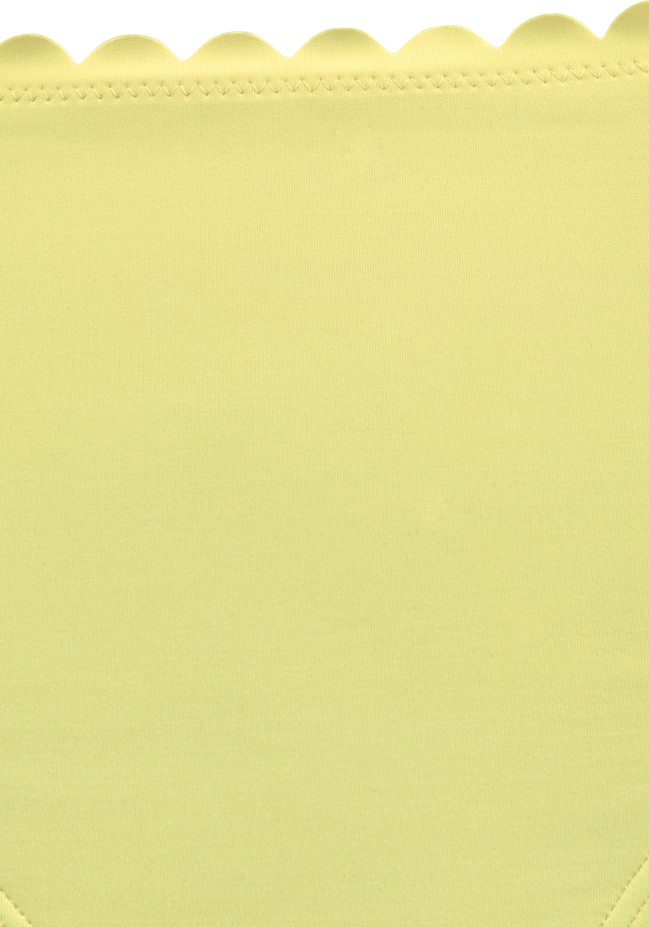 LASCANA Bikinihousut 'Scallop' värissä keltainen