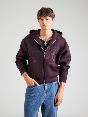 WEEKDAY Sweatjacka 'Scuba Simon' i lila: framsida