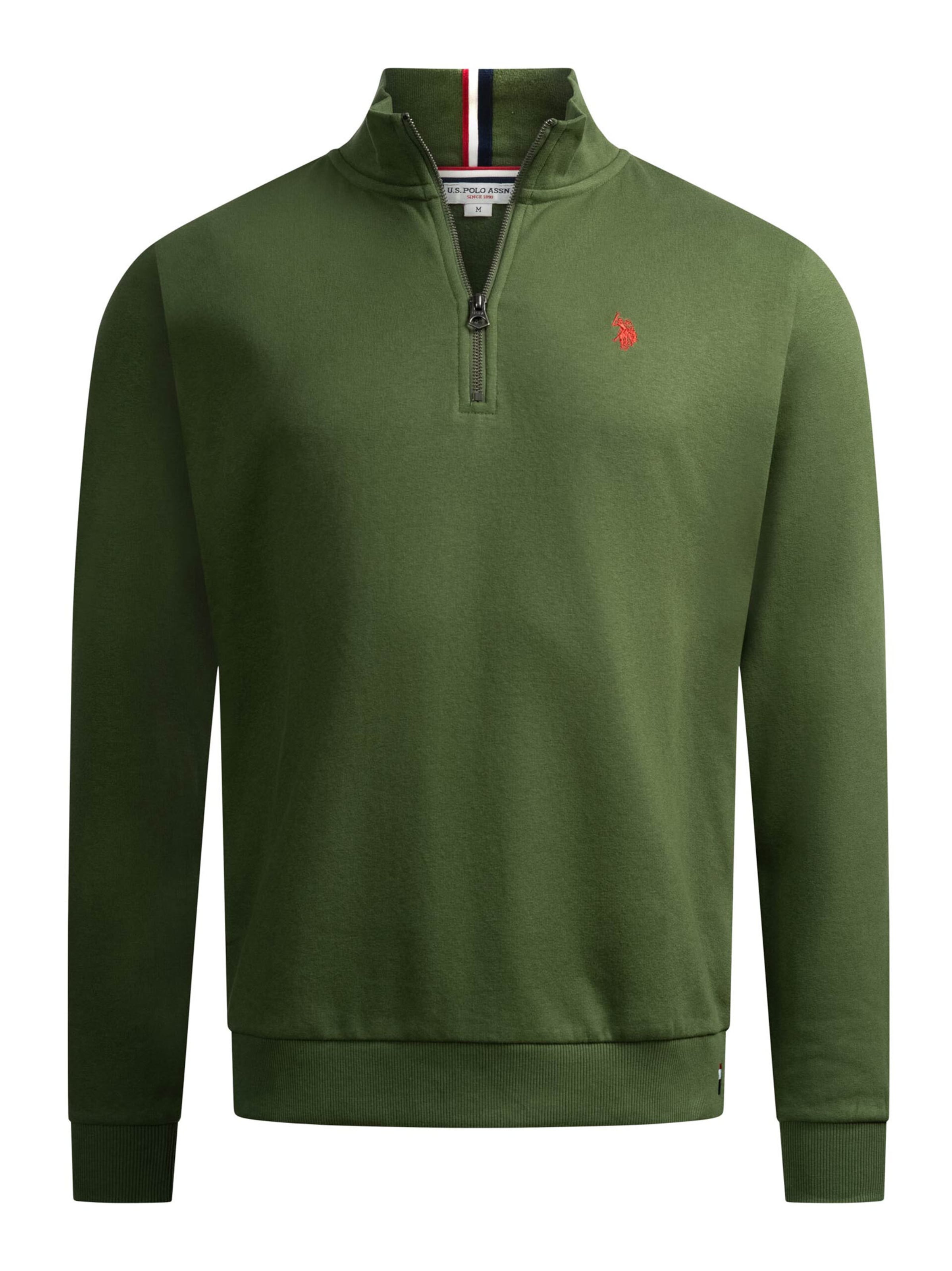 U.S. POLO ASSN. Sweatshirt in Olive / Red, Item view