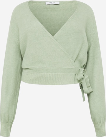 ABOUT YOU Curvy Knit Cardigan 'Irem' in Green: front