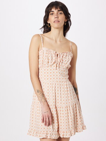 HOLLISTER - Vestido de verão em laranja: frente