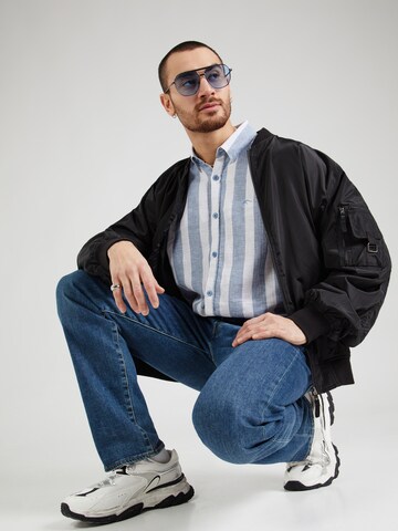 INDICODE JEANS Regular fit Button Up Shirt 'Donuld' in Blue