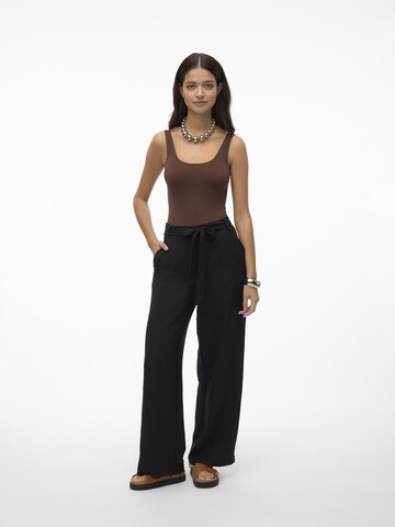 VERO MODA Wide leg Broek 'MELONY' in Zwart