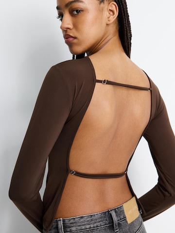 Pull&Bear Majica | rjava barva