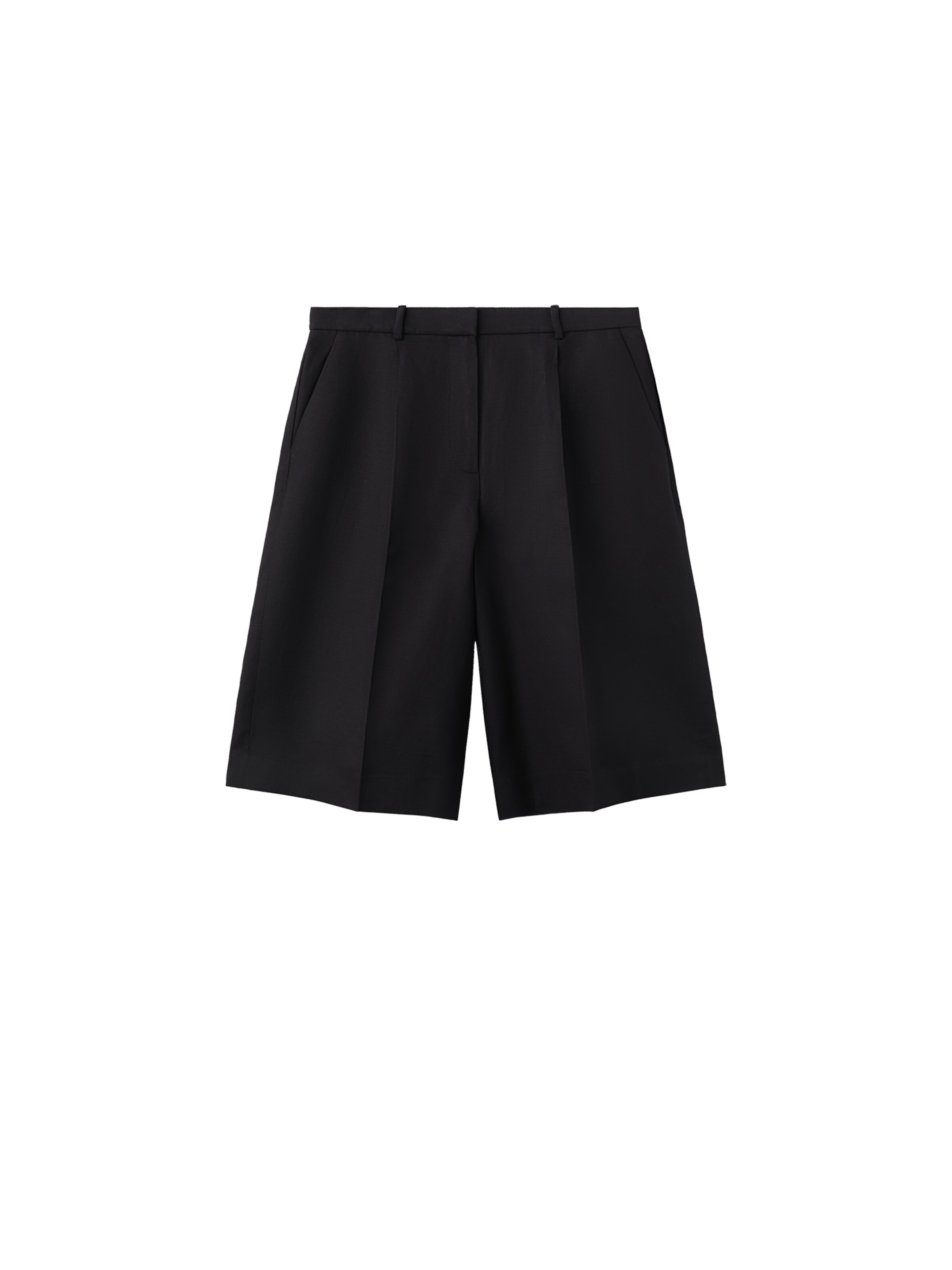 Loosefit Pantalon à pince 'Sansa' MANGO en noir : devant
