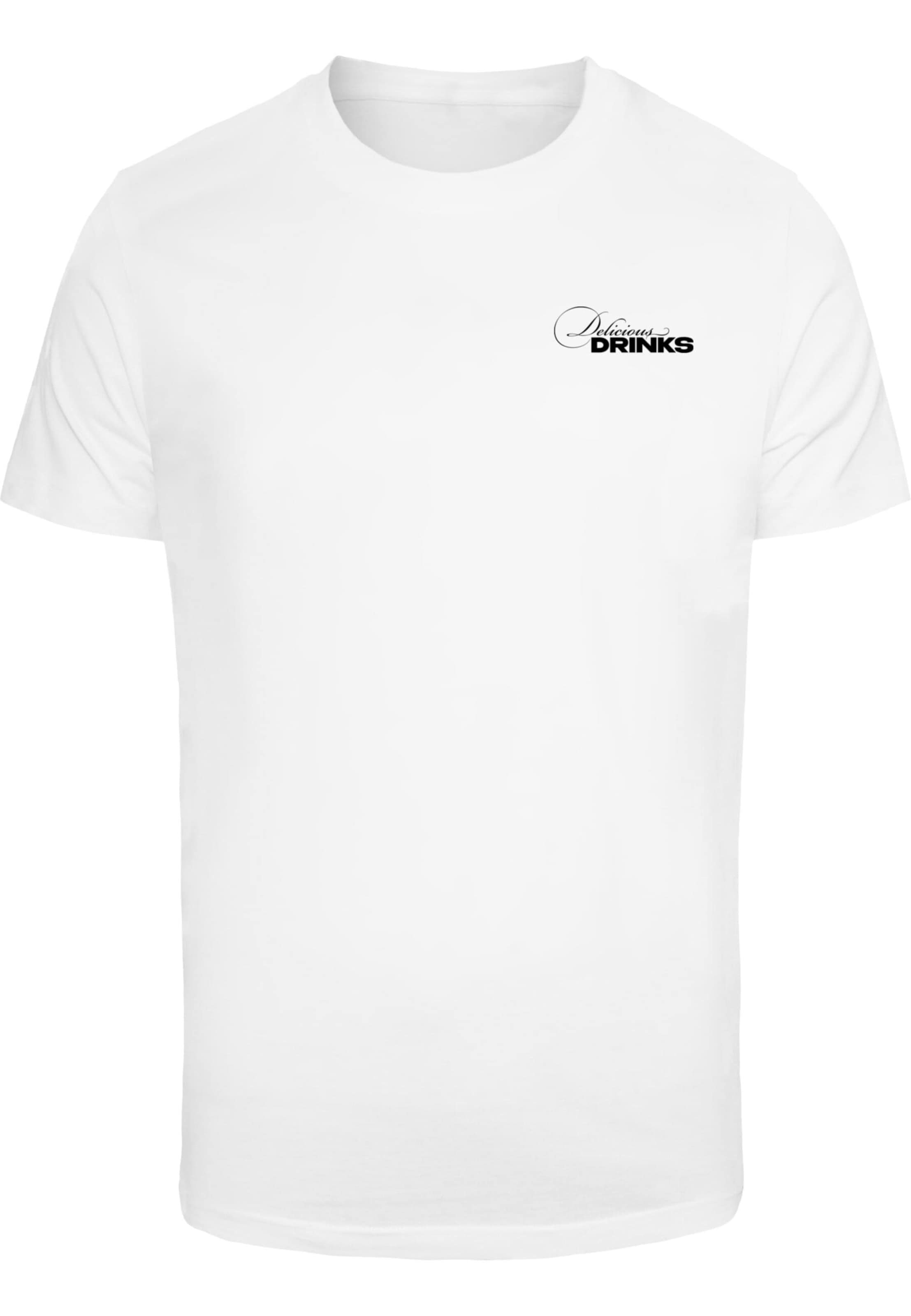 Tricou 'Delicious Drinks' de la Mister Tee pe alb: față