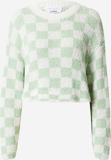 florence by mills exclusive for ABOUT YOU Sweter 'Peace & Quite' w kolorze zielony / białym, Podgląd produktu