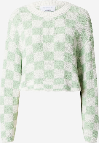 florence by mills exclusive for ABOUT YOU Sweater 'Peace & Quite' in Green: front
