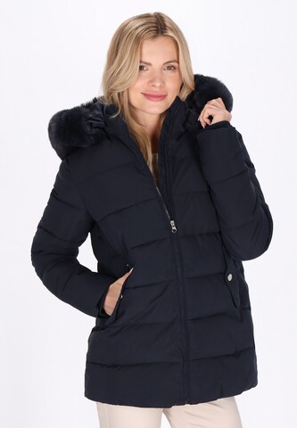 Usha Winter Coat in Blue: front