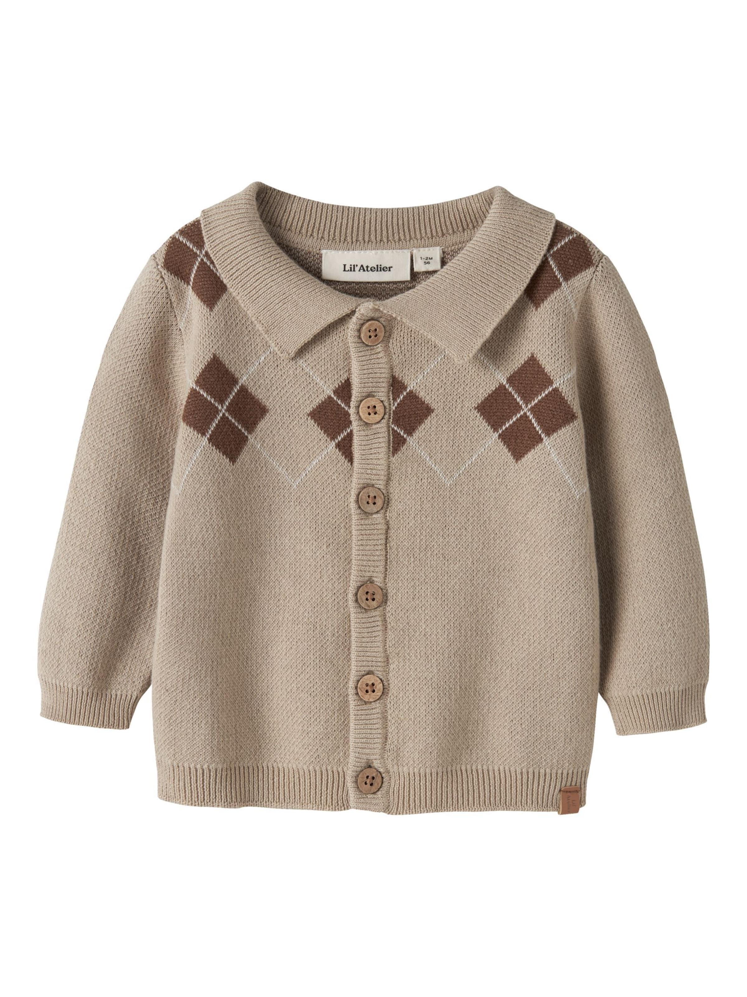Cardigan Lil'Atelier en beige : devant