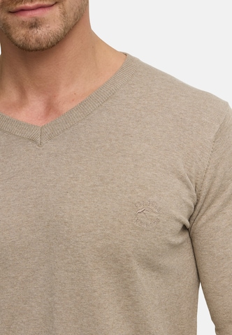INDICODE JEANS Trui 'Tikks' in Beige