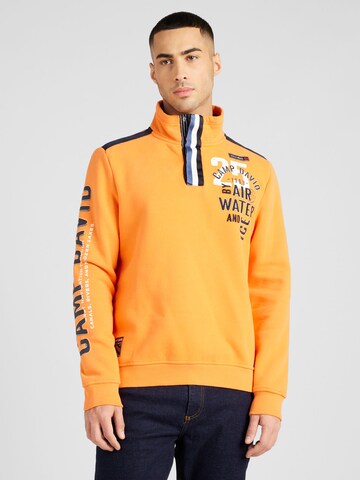 CAMP DAVID Sweatshirt in Orange: front