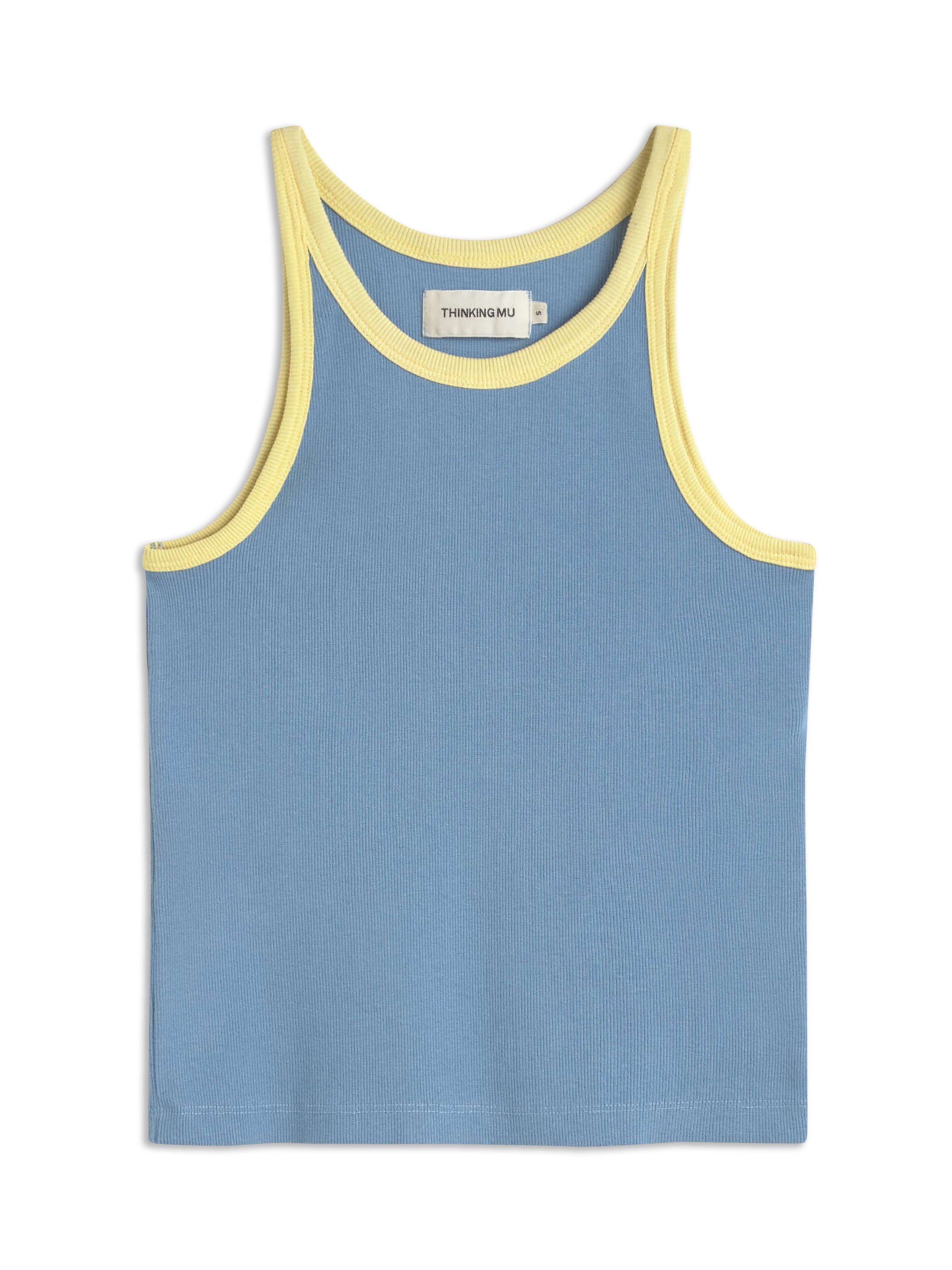 Thinking MU Top 'HARRIET' in Blau: Vorderseite