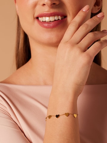 Lucardi Armband 'Herz' in Goud: voorkant