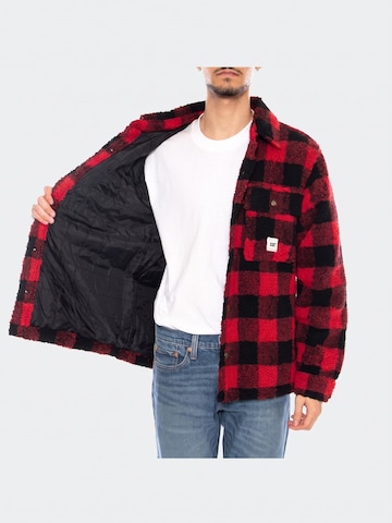 CAT Kurtka przejściowa 'Buffalo Overshirt -- Red / Black Men's Overshirt Shirt' w kolorze czerwony