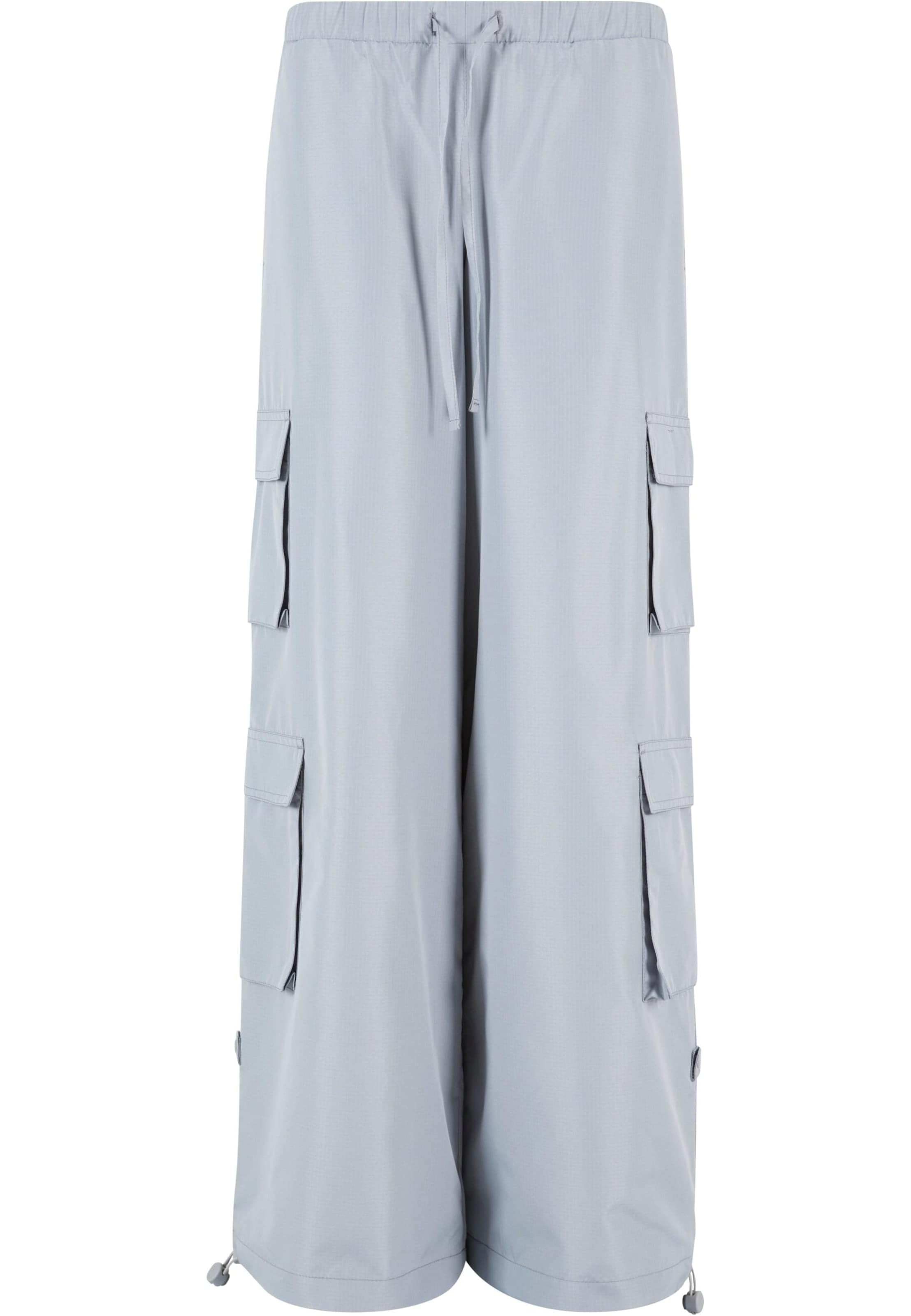 Urban Classics Широки крачоли Карго панталон в сиво: отпред