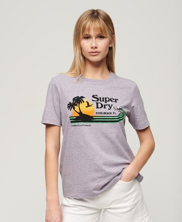 Superdry Μπλουζάκι σε λιλά: μπροστά