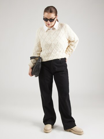 Vero Moda Curve Sweater 'VMCATHENA' in Beige