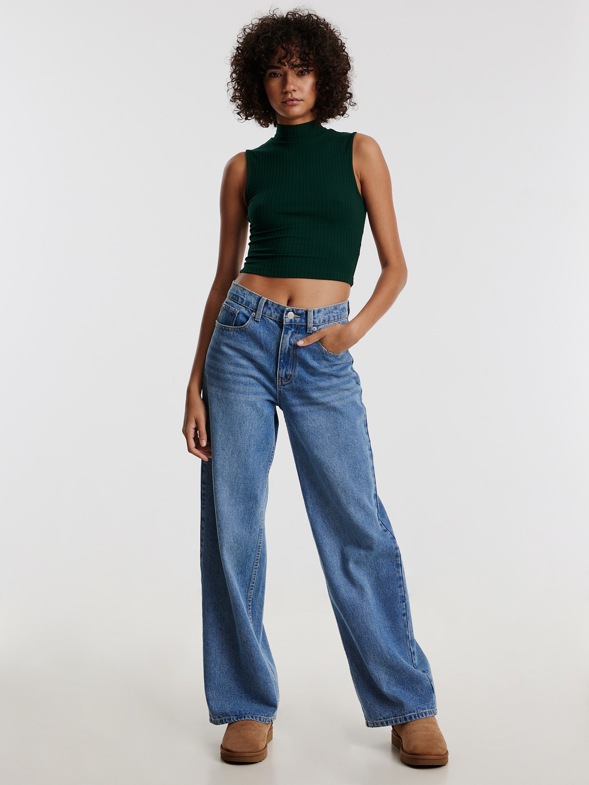 EDITED Producten Top 'Kaori' Donkergroen