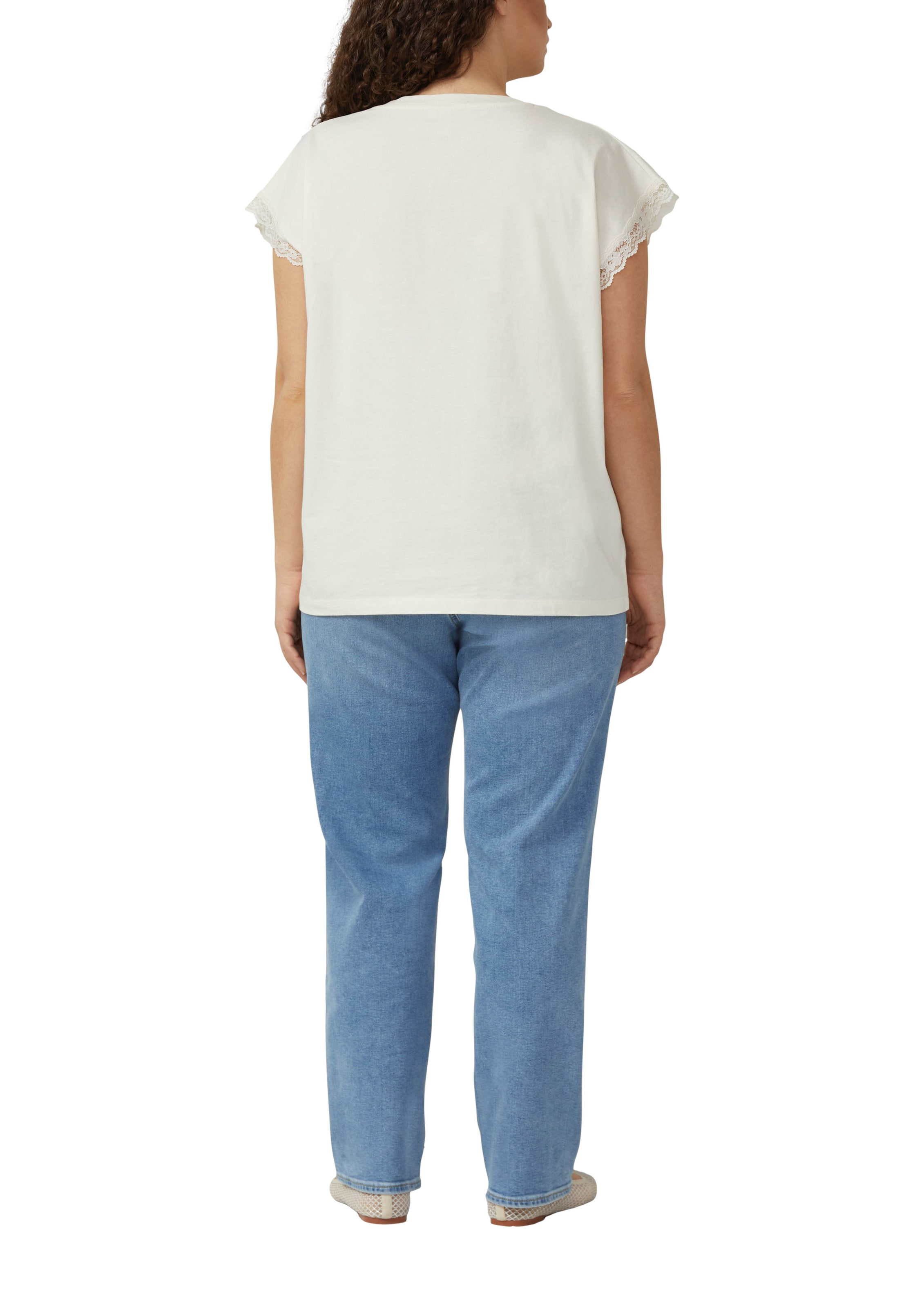 Sweat-shirt QS en beige