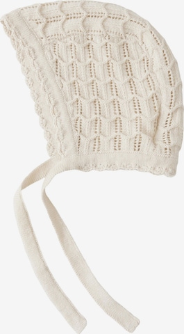 NAME IT Beanie in White: front