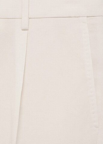 MANGO MAN Slim fit Pleat-Front Pants 'Ethereal' in Beige