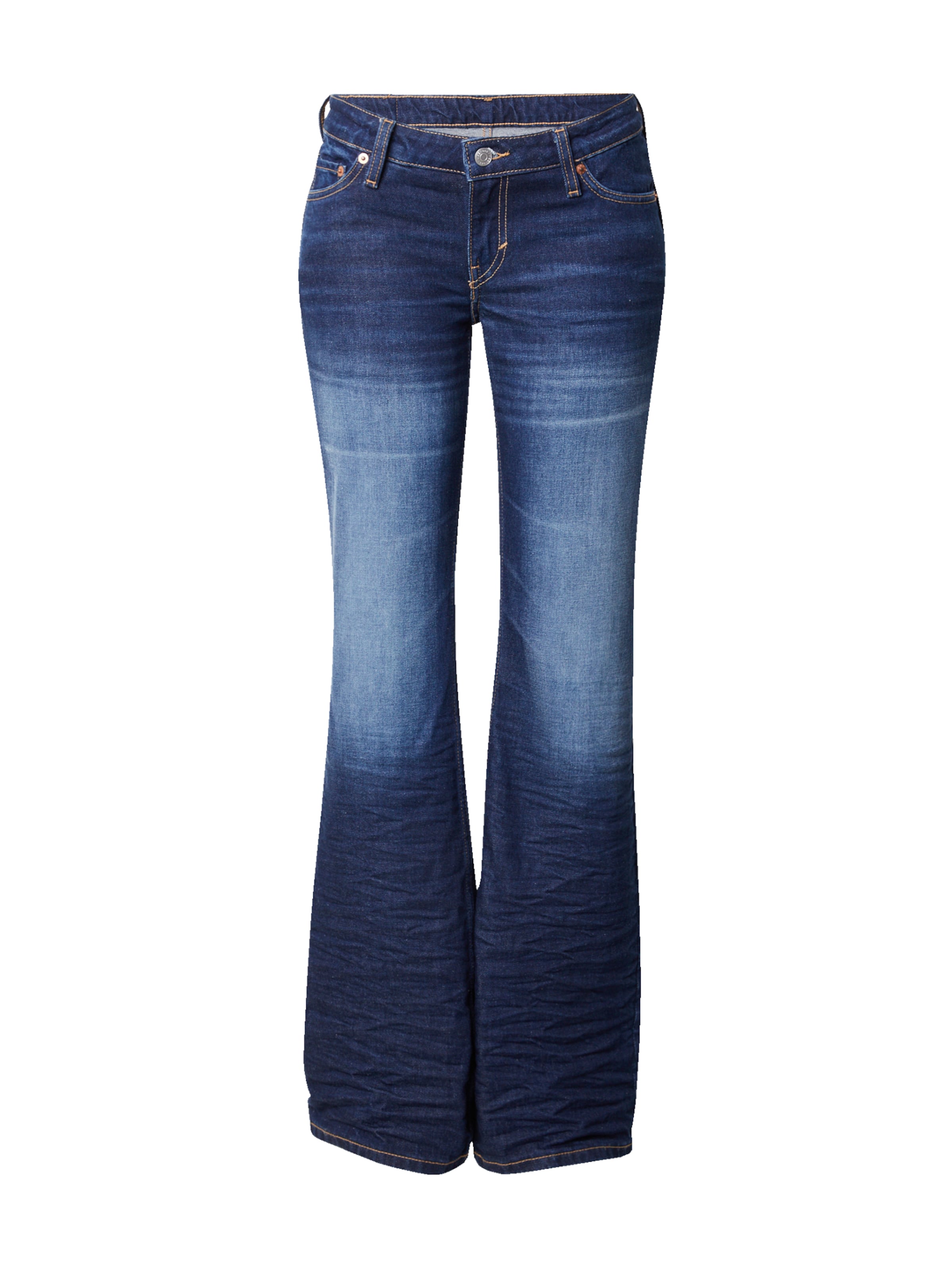 WEEKDAY Alt laienev Teksapüksid 'Nova', värv sinine: eest vaates