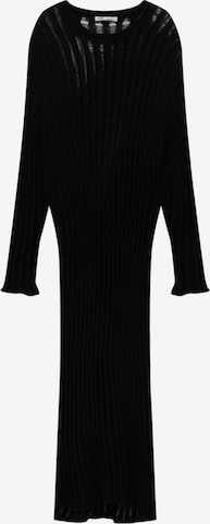 Pull&Bear Sukienka z dzianiny w kolorze czarny: przód