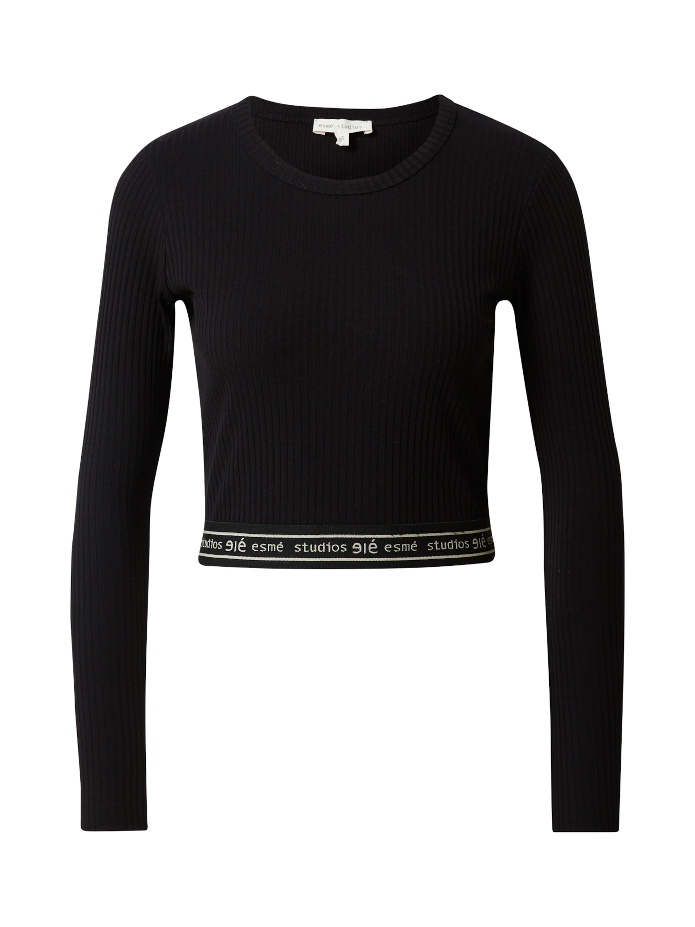 Esmé Studios Μπλουζάκι 'April' σε μαύρο: μπροστά