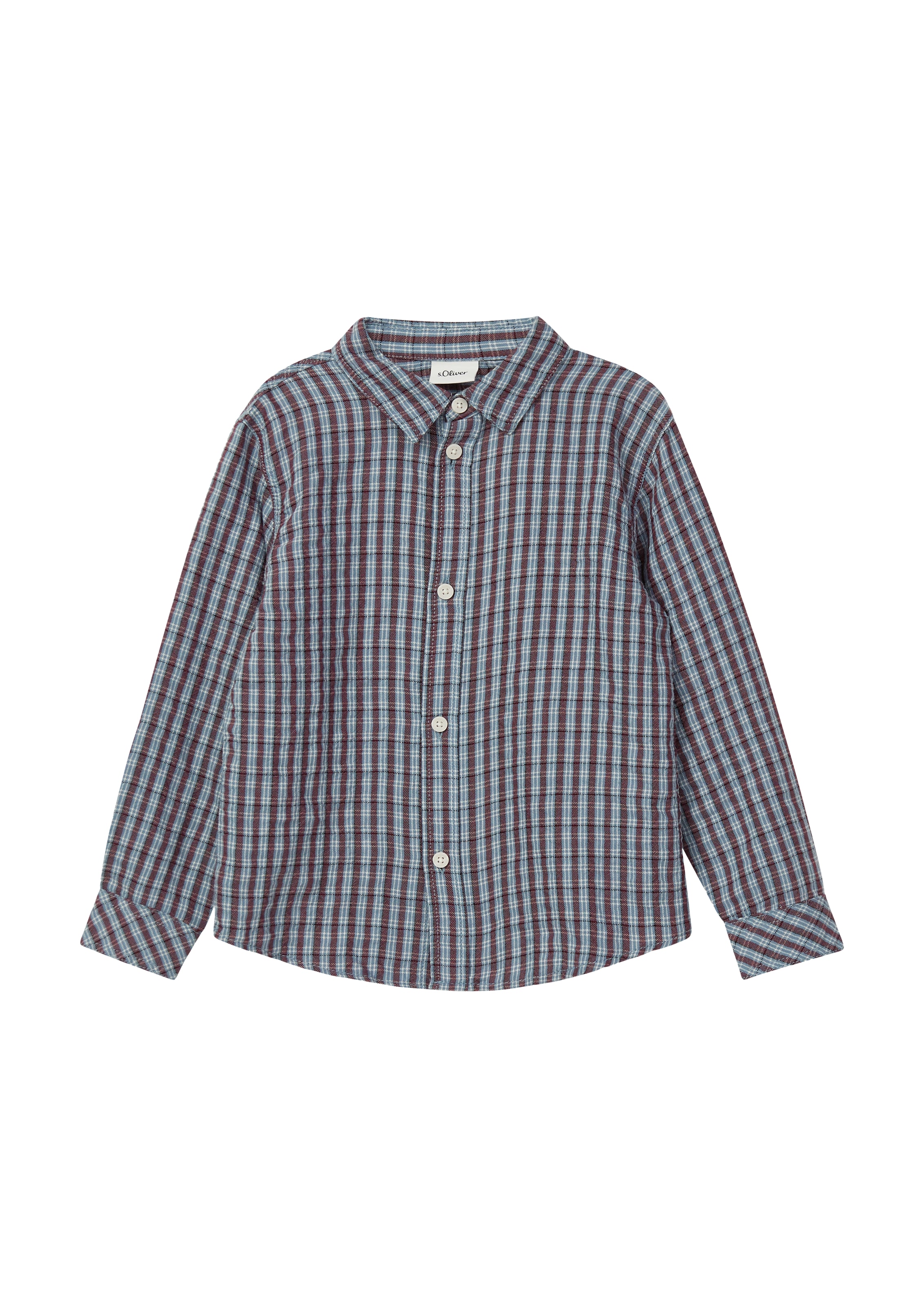 s.Oliver Regular Fit Hemd in Blau: Vorderseite