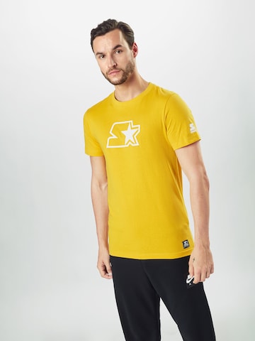 Starter Black Label Regular fit Тениска в жълто: отпред