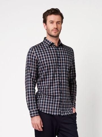 DESOTO Regular Fit Jerseyhemd, atumngsaktiv und bügelfrei in Beige: Vorderseite