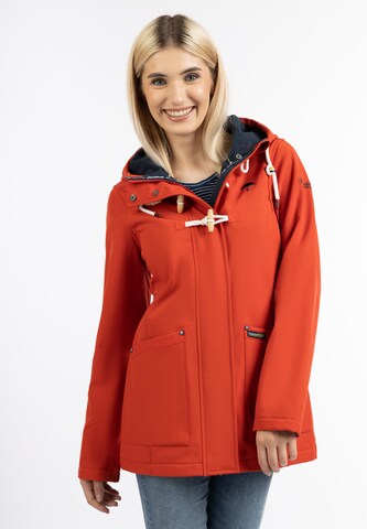 Schmuddelwedda Between-Seasons Coat in Red: front