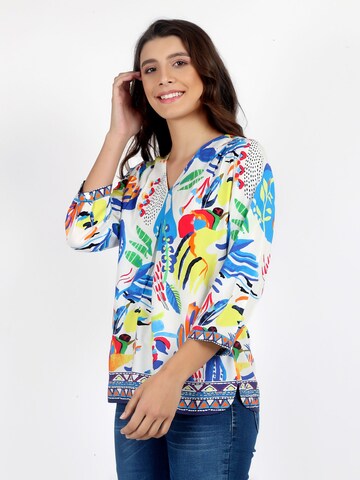 VICCI Germany Bluse mit Bordürendruck in Mischfarben